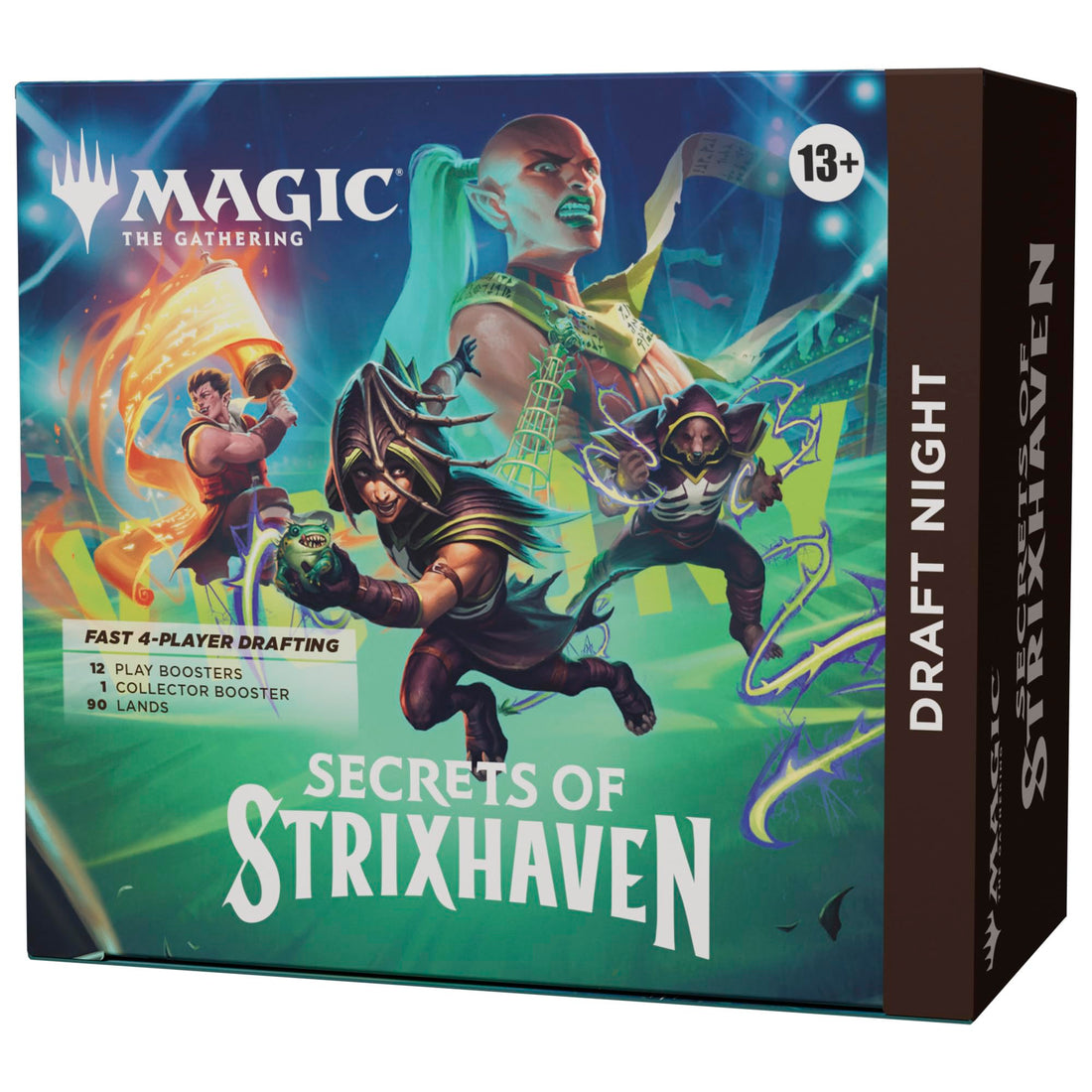 Magic: The Gathering Secrets of Strixhaven - Draft Night (1 Collector Booster, 12 Play Boosters, 90 Lands, 10 Token Cards)
