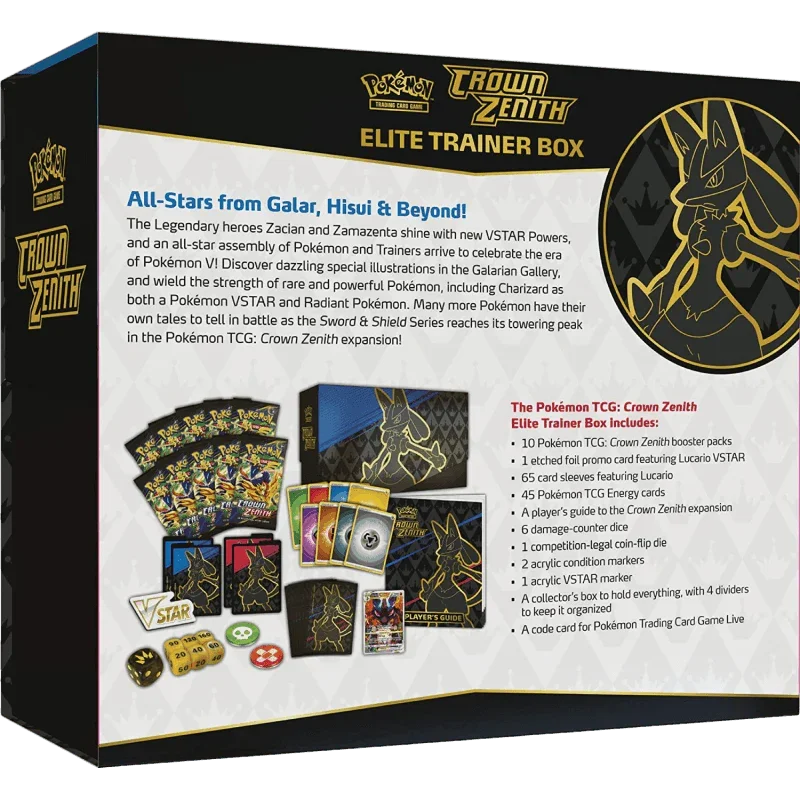 Pokemon TCG - Sword &amp; Shield - Crown Zenith - Elite Trainer Box