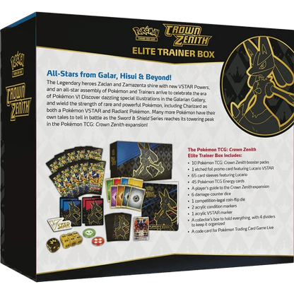 Pokemon TCG - Sword &amp; Shield - Crown Zenith - Elite Trainer Box